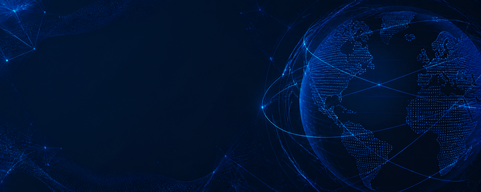 Digital globe with global communication connections